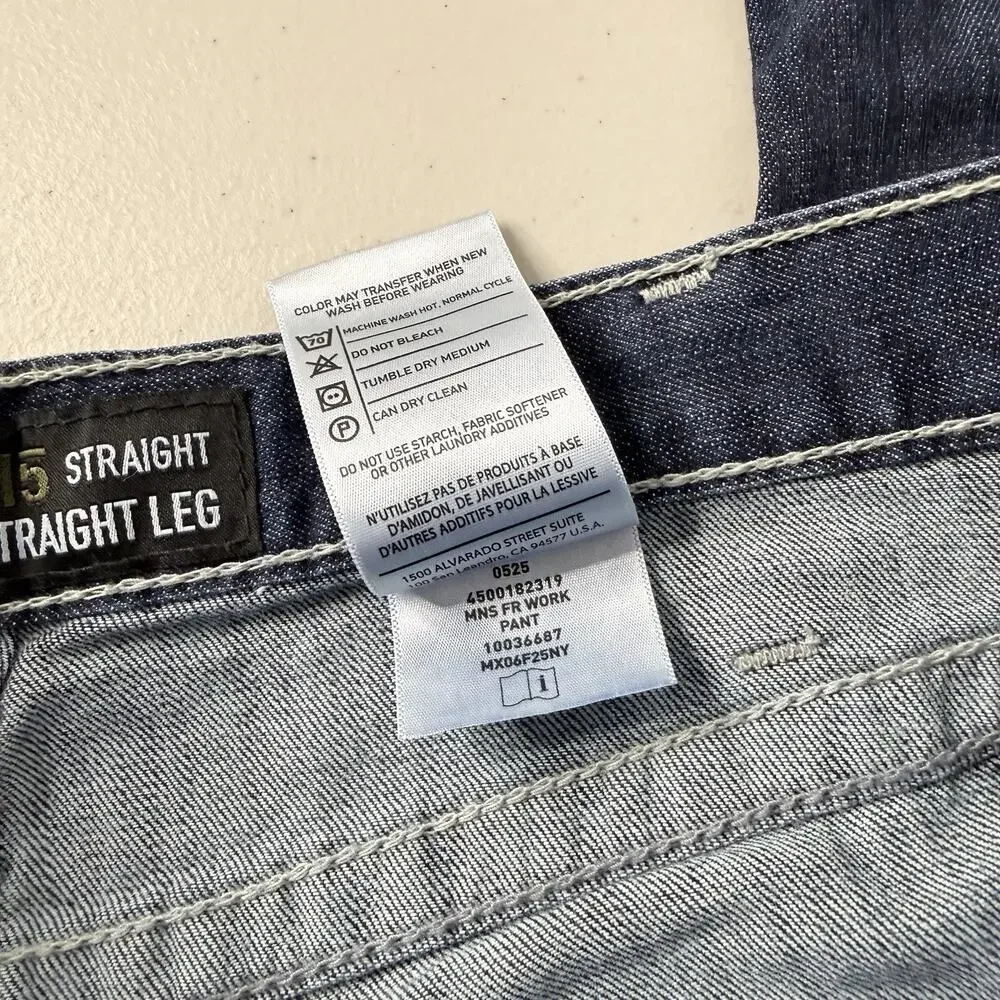 Ariat Work M5 Fr Jeans Mens 38x34 Straight Leg Fit Blue Denim